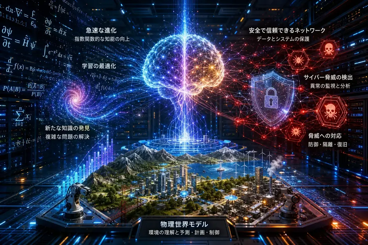 AIの自律的進化が数学、サイバー攻撃、物理世界理解を革新:社会基盤を揺るがす新フェーズ
