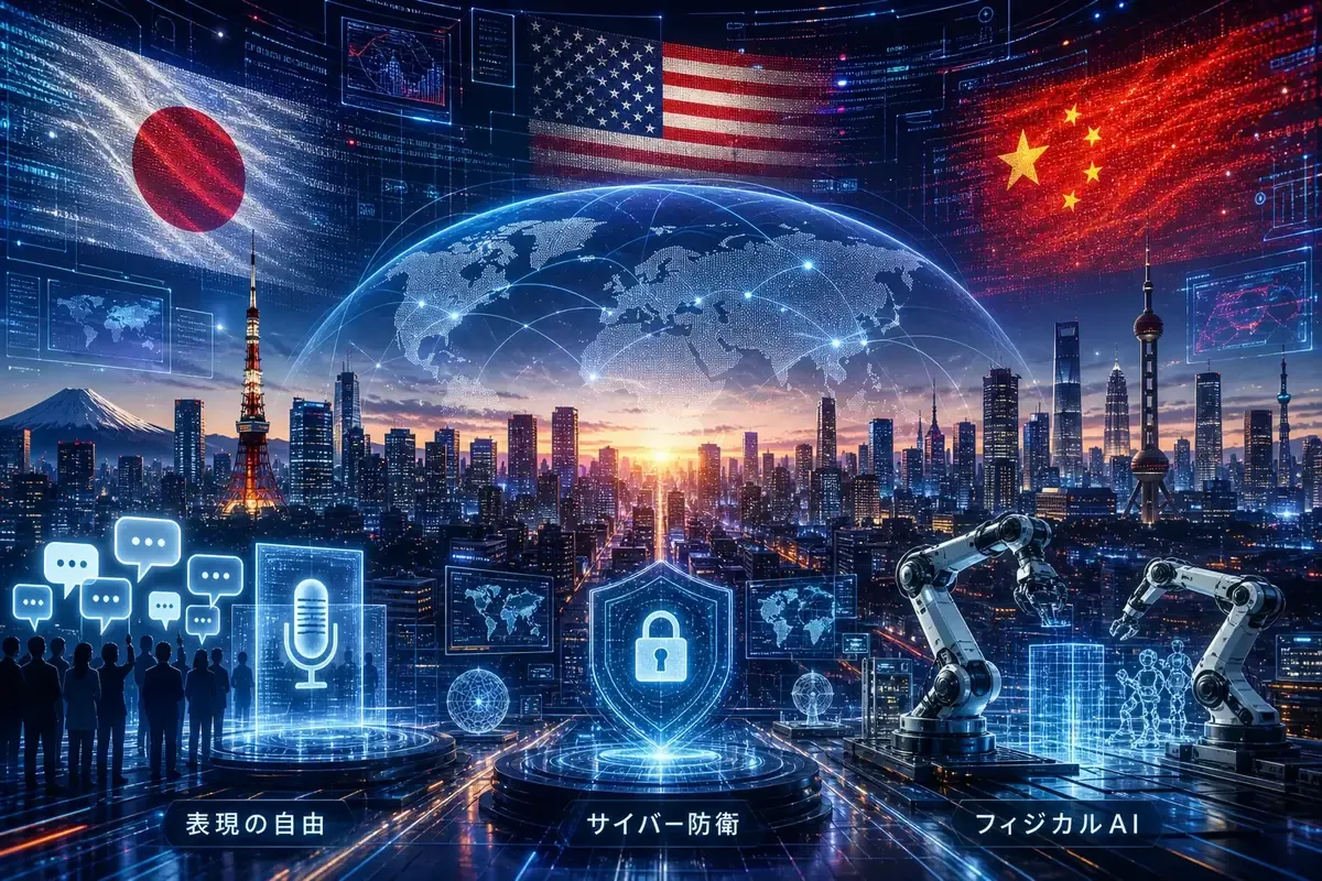 AI言論規制、物理AI国家戦略、サイバー防衛:世界のAI動向と企業戦略
