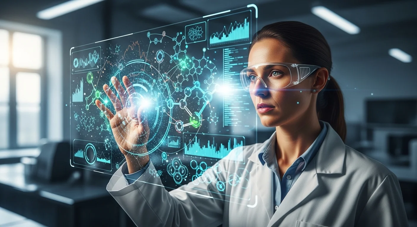 AIが科学的発見を加速する研究室の様子