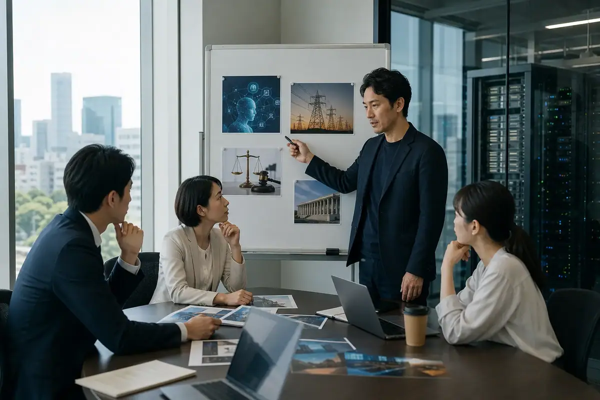 AI運用成熟期の課題：エージェント、電力、著作権の現実と企業戦略に関するイメージ