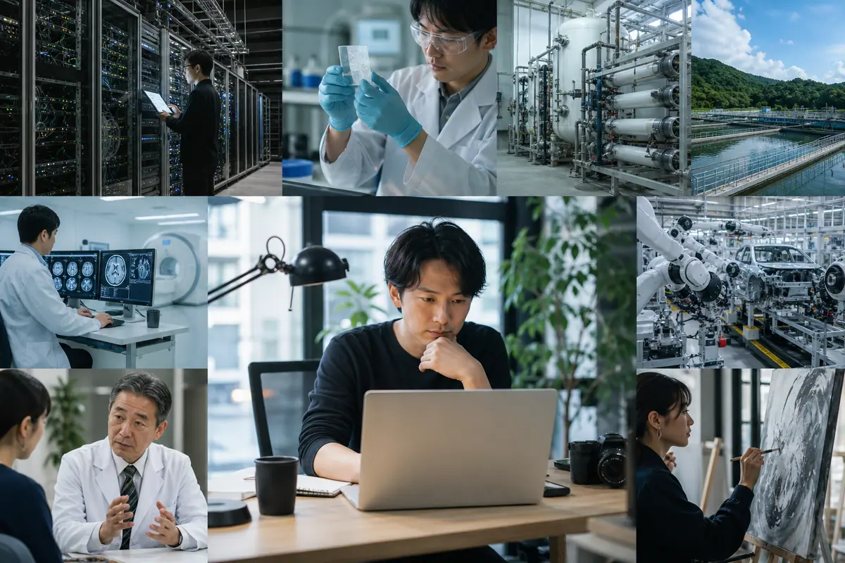AIの実体と影響を徹底解説：ハードウェア、新素材、水問題、医療倫理、クリエイティブ統合に関するイメージ