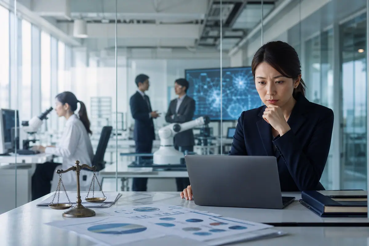 AI規制と技術革新の交錯点:ビジネスリスクと科学発見の最前線に関するイメージ