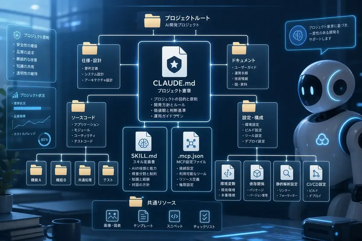 Claude CodeプロジェクトのCLAUDE.md肥大化を防ぎ、AI開発を効率化する情報整理術